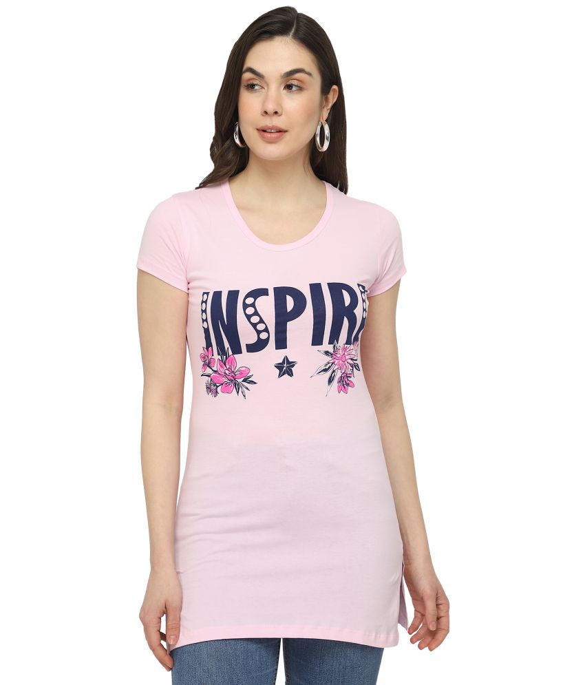     			DYCA - Pink Cotton Blend Regular Fit Women's T-Shirt ( Pack of 1 )