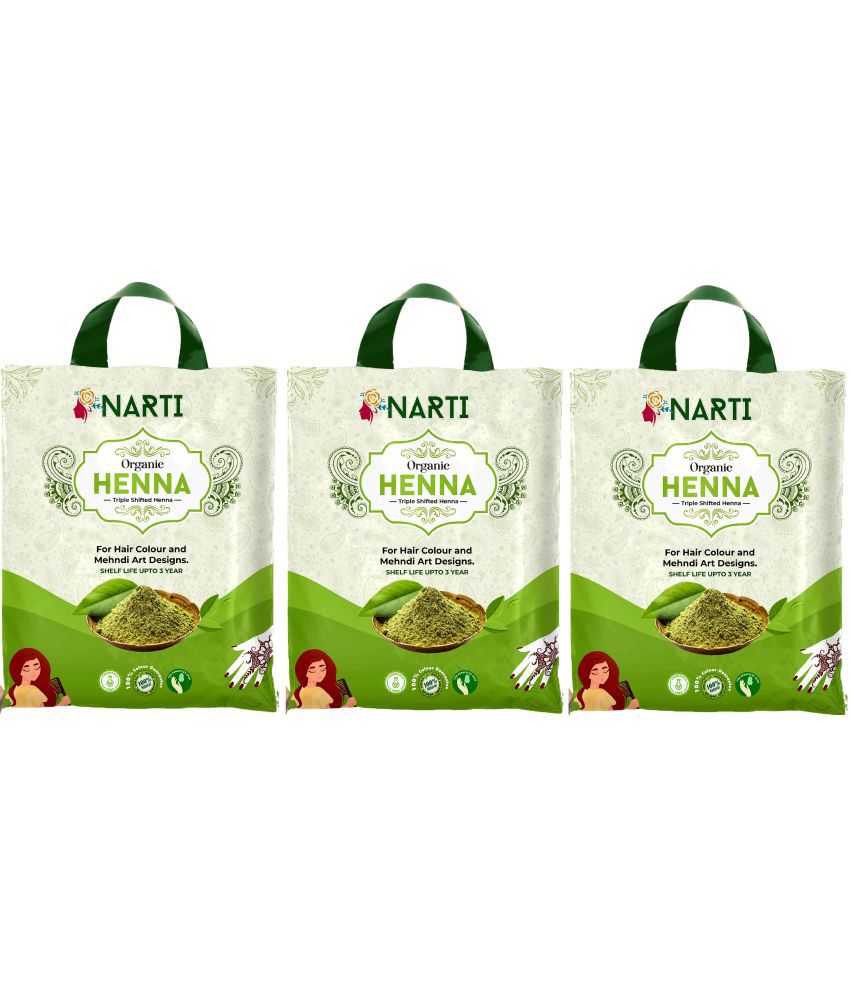     			Narti henna mehindi powder Hand 1.5 KG Organic Henna 1 g Pack of 3