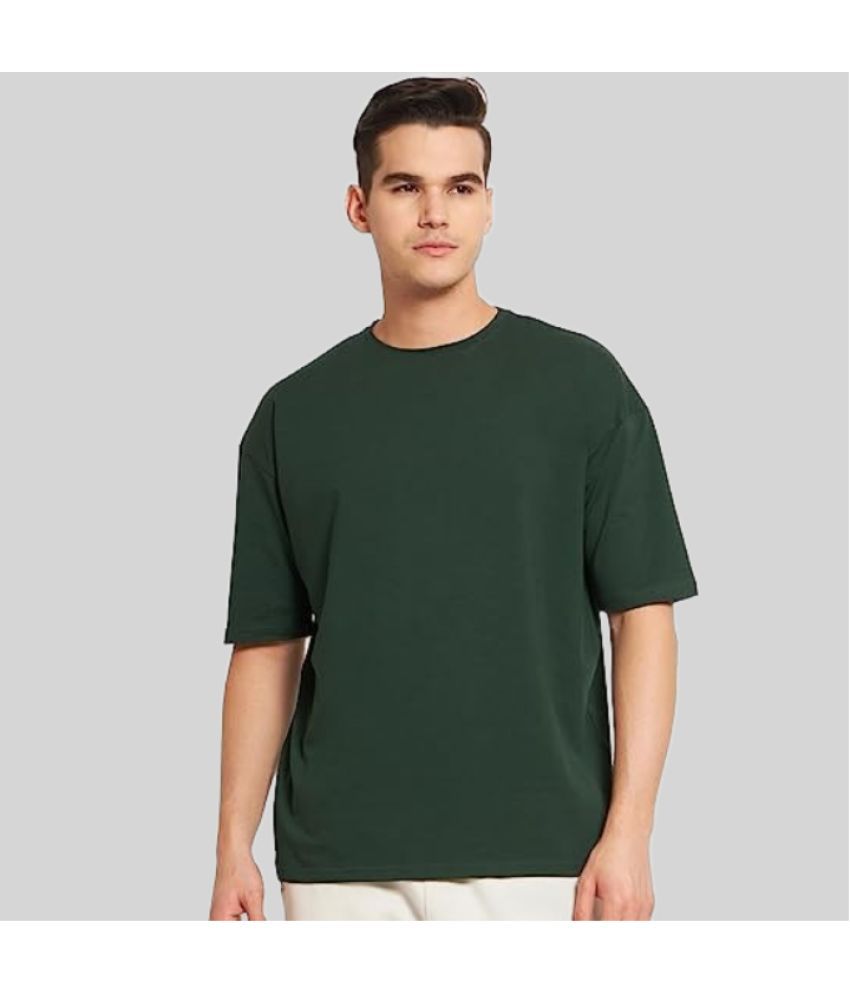     			PP Kurtis - Green Cotton Oversized Fit Men's T-Shirt ( Pack of 1 )