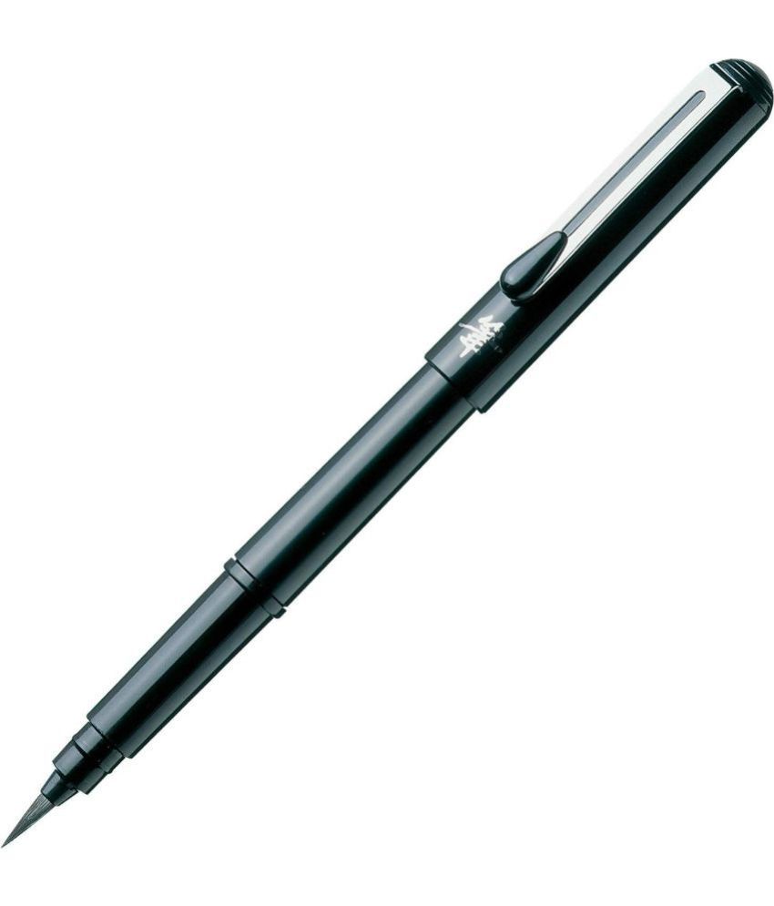     			Pentel Refillable Pocket Brush Pen | Fade-resistant | Water based Pigmented Ink | With 4 FP10 Ink Cartridge Refill | Black ink, Pack of 1