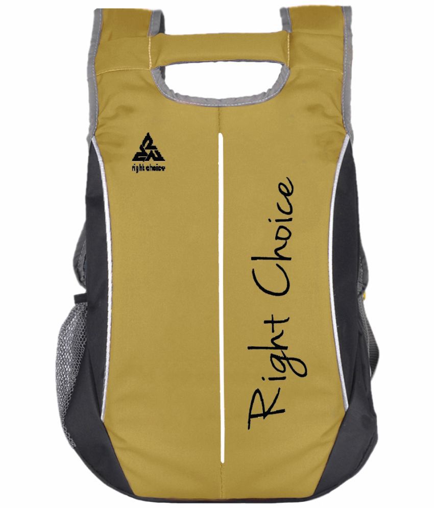     			Right Choice - Yellow Polyester Backpack ( 21 Ltrs )