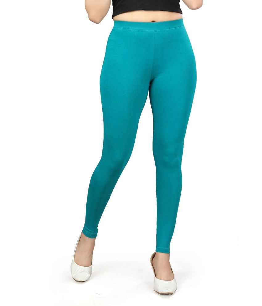     			TULSI (CRAFTED WITH HEART) - Green Lycra Women's Leggings ( Pack of 1 )