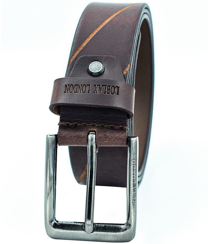     			LOBLAX LONDON - Brown Leather Men's Casual Belt ( Pack of 1 )