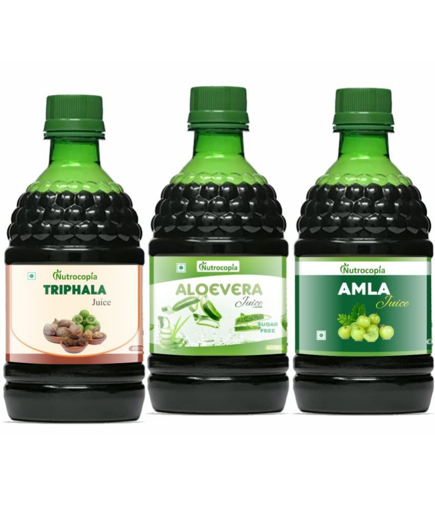     			NUTROCOPIA Triphala, Aloe vera & Amla Juice to Relieves Constipation Pack of 3 of 400 ML(1200 ML)