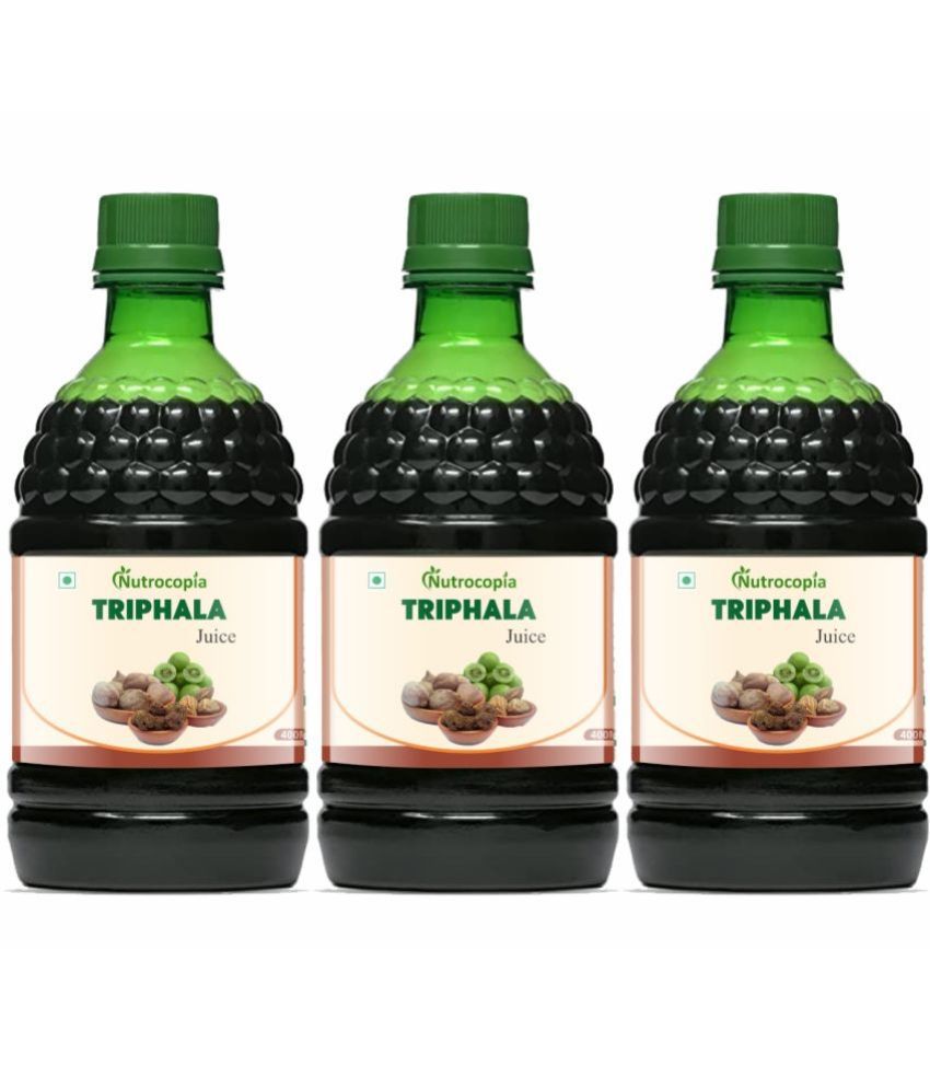     			NUTROCOPIA Triphala Juice | 100% Ayurvedic | Relieves Constipation & Improves Digestion | No Added Sugar - 400 ML (Pack of 3)
