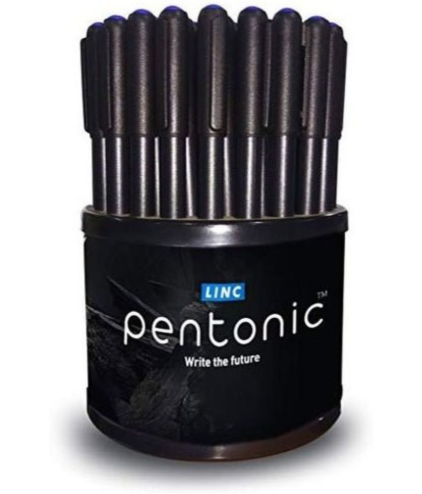     			Pentonic Ball Point Pen Tumbler Pack | Tip Size 0.7 mm | Click Off Mechanism, Black Matt Finish Body | Comfortable Grip For Effortless Writing Experience | Black Ink, Pack Of 50 Pens