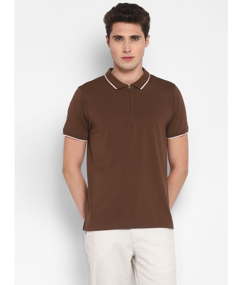 Red Chief - Brown Cotton Blend Regular Fit Men's Polo T Shirt ( Pack of 1 )