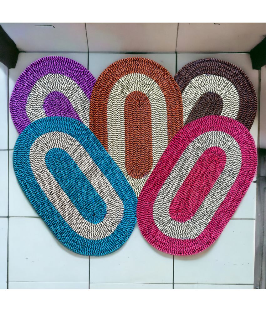     			SHF - Regular Polyester Door Mat ( 53 X 33 cm ) Set of 5 - Multi