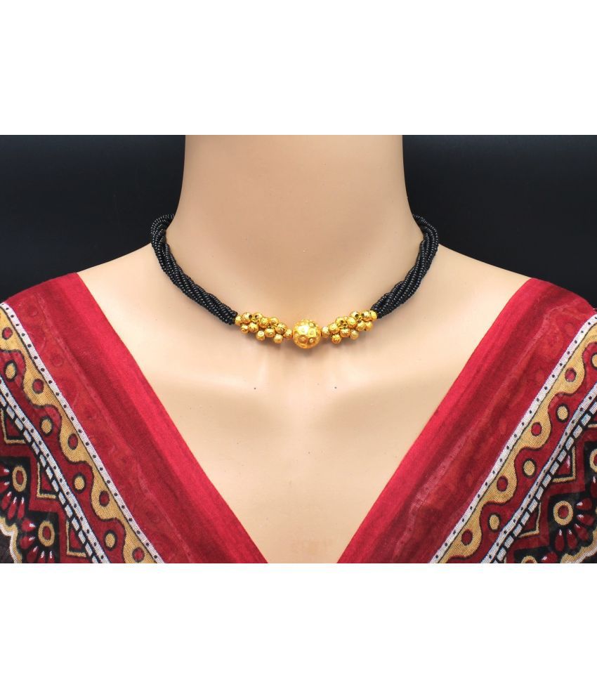     			Soni jewellery - Golden Mangalsutra ( Pack of 1 )