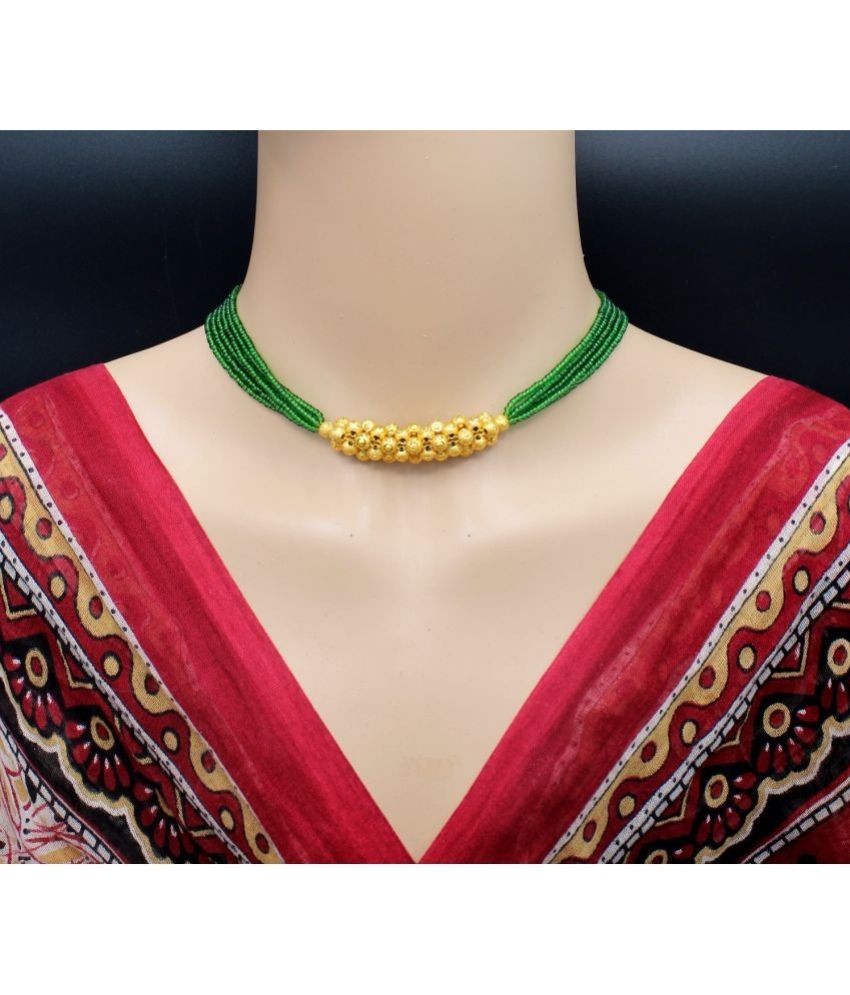     			Soni jewellery - Green Mangalsutra ( Pack of 1 )