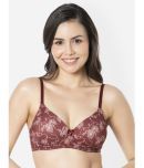 Amante Nylon Heavily Padded Women's Plunge Bra ( Brown )