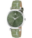 Crestello - Green Leather Analog Womens Watch