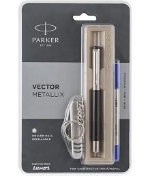 Parker Vector Metallix Chrome Trim Roller Ball Pen (Black)