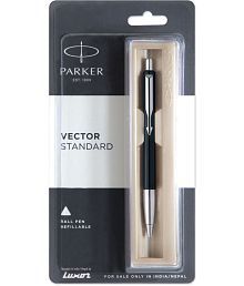 Parker Vector Standard Chrome Trim Ball Pen (Ink - Blue)