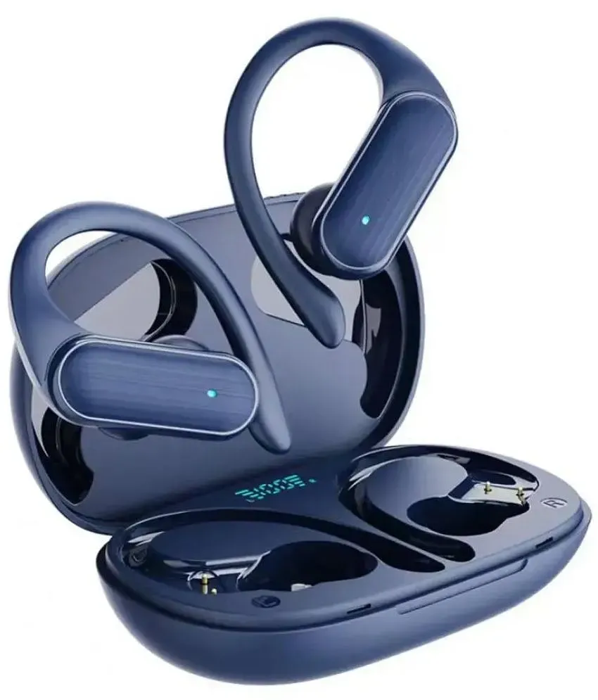 Life Like Earhook Type C True Wireless TWS On Ear 12 Hours Playback Fast charging IPX4 Splash Sweat Proof Blue