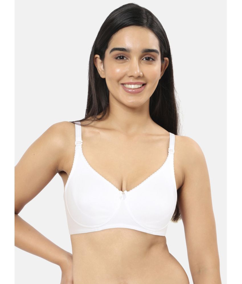     			Amante - White Cotton Non Padded Women's Everyday Bra ( Pack of 1 )