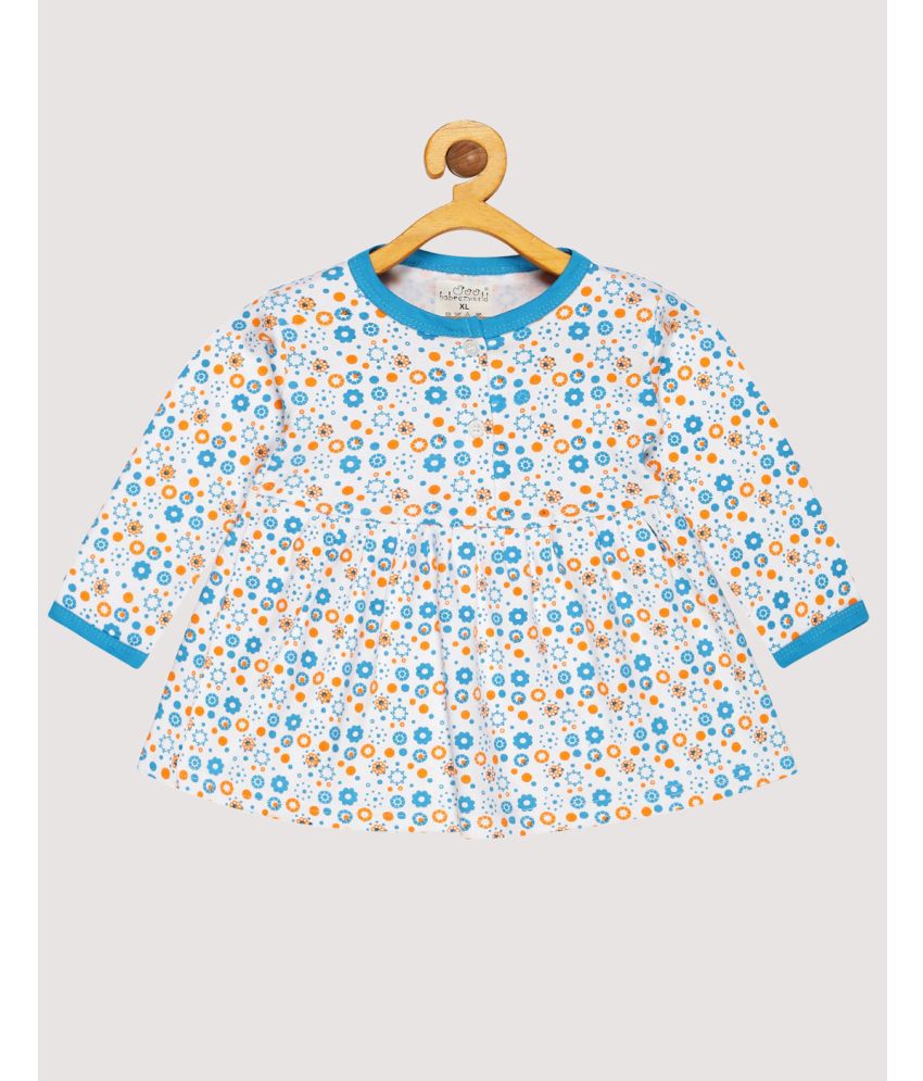     			Babeezworld - Blue Cotton Baby Girl Frock ( Pack of 1 )