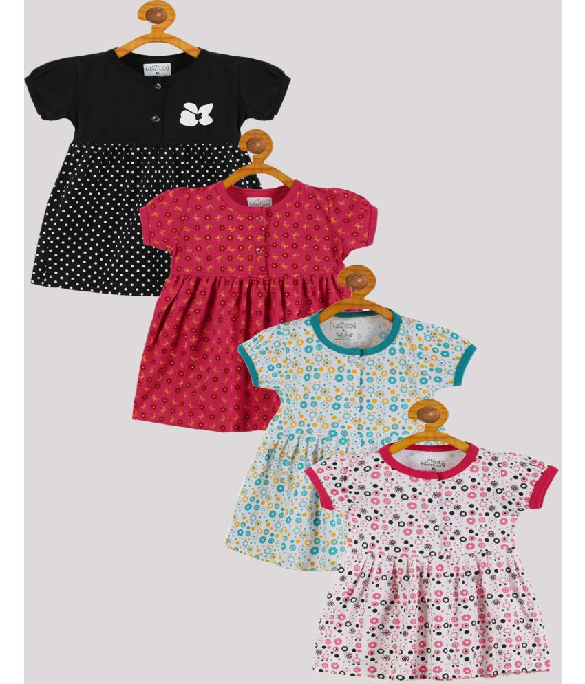     			Babeezworld - Multi Cotton Baby Girl Frock ( Pack of 4 )