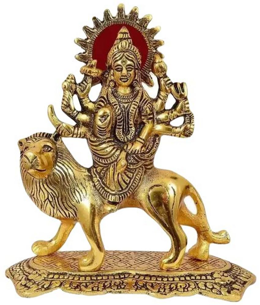     			Green Tales - Brass Goddess Durga Idol ( 21 cm )