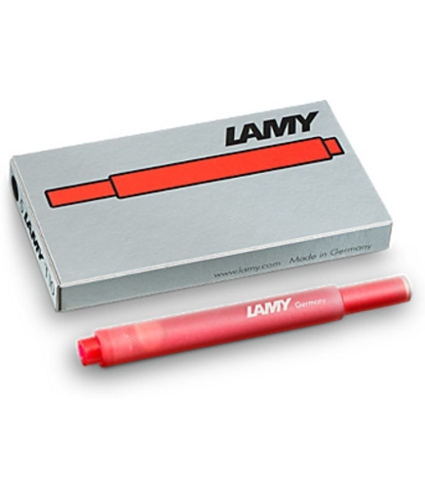     			LAMY T10 Fountain Pen Red Ink Cartridges Refill Box Pack | Waterproof & Smooth Flow Ink Cartridge (Red)