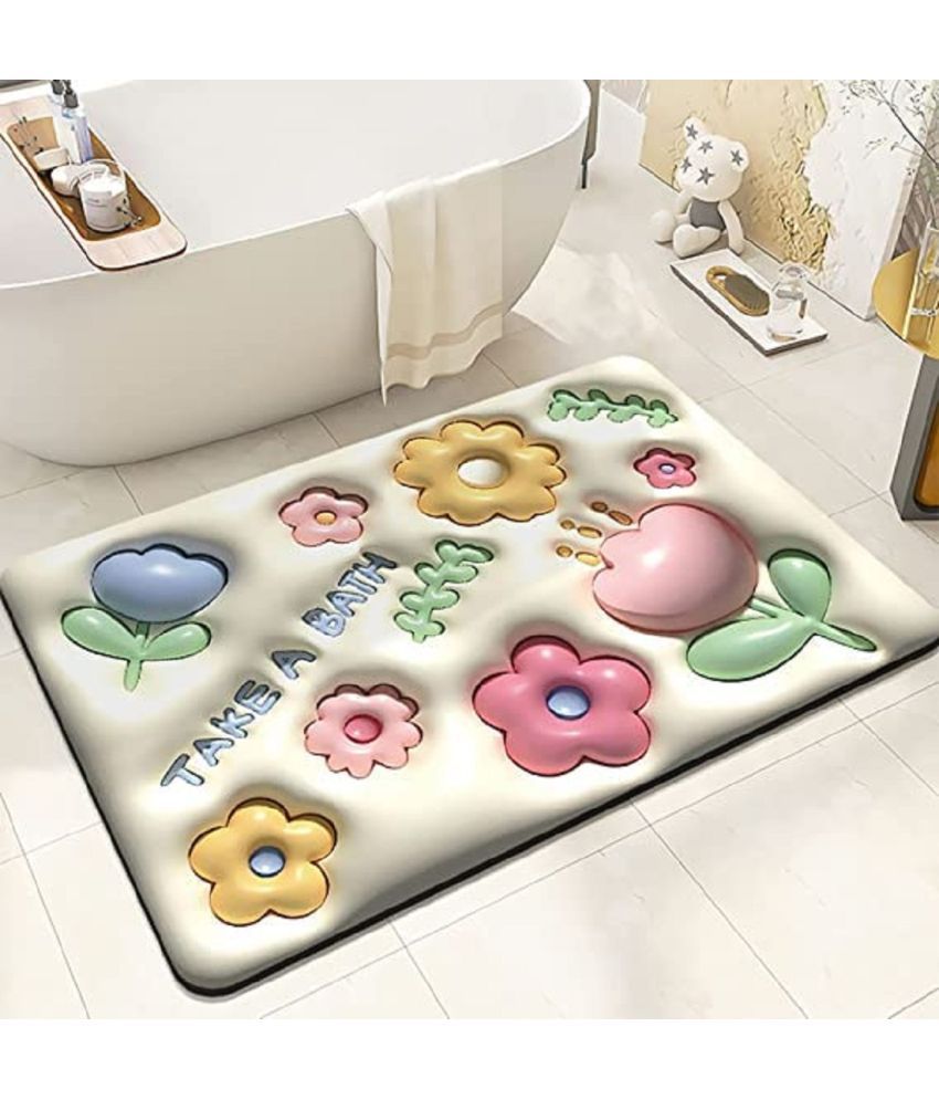     			NAMRA Rubber Bath Mat 40x60 cm ( Pack of 1 ) - Multicolor