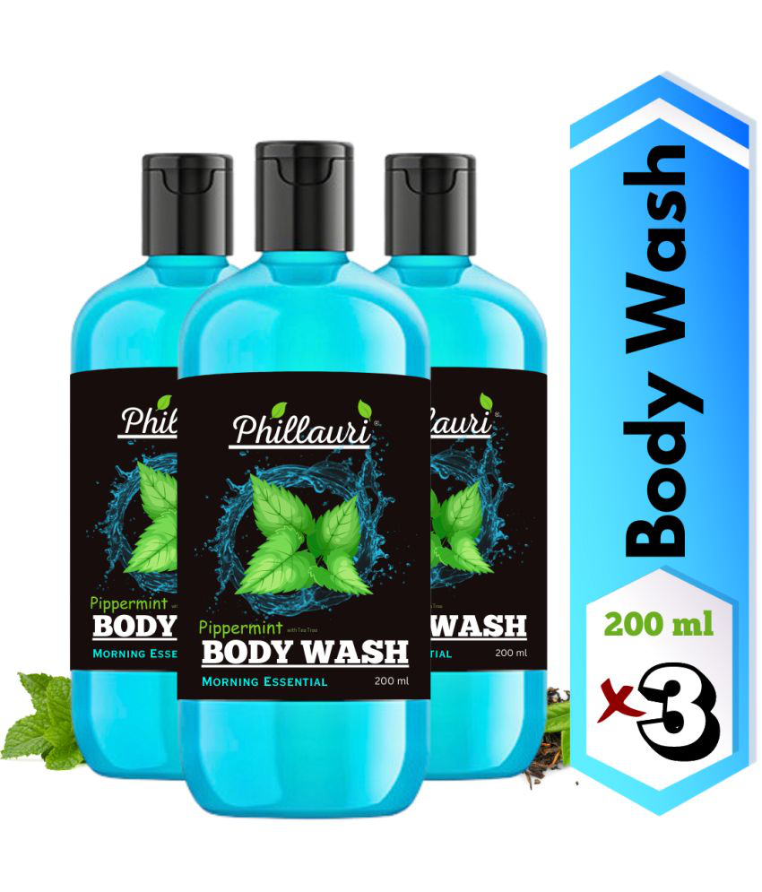     			Phillauri Pipermint body wash Coldness Shower Gel 200 mL Pack of 3