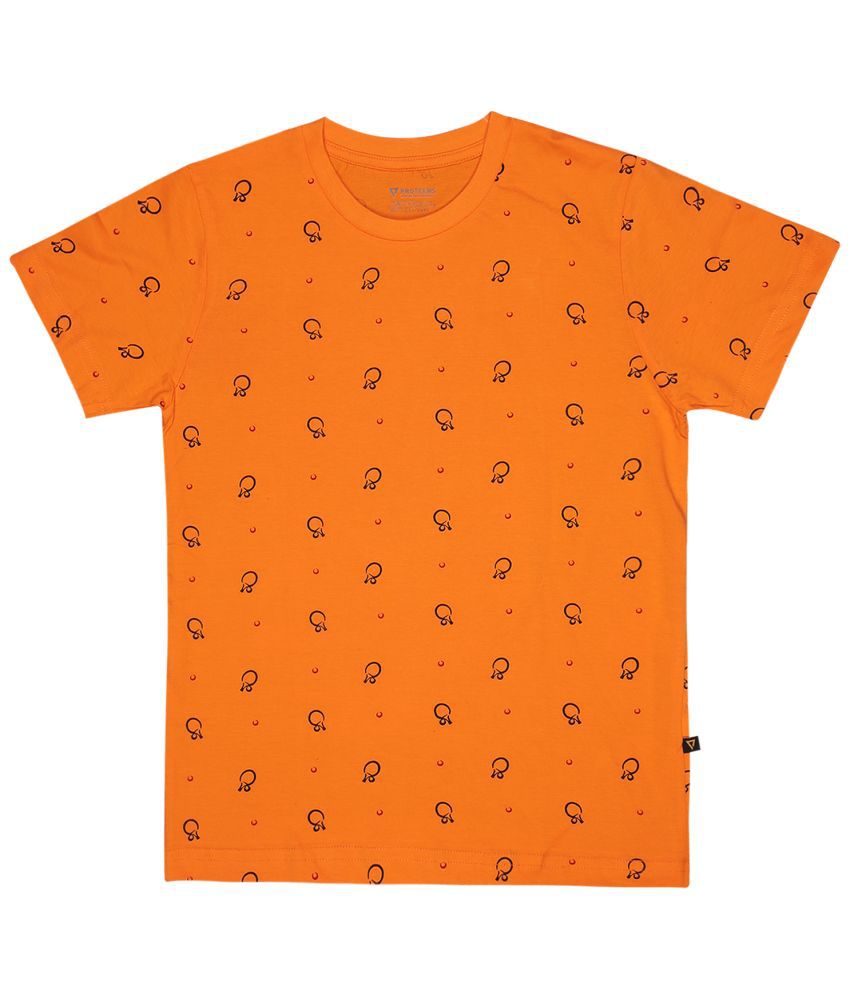     			Proteens - Orange Cotton Boy's T-Shirt ( Pack of 1 )