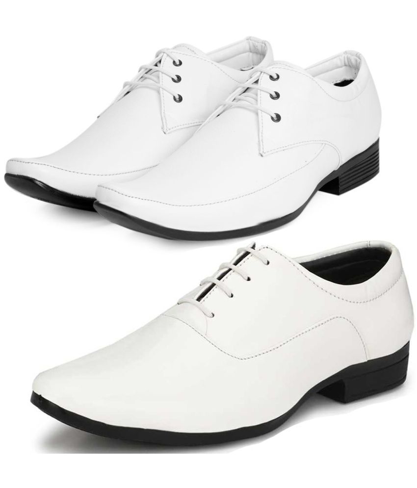     			vitoria - White Men's Oxford Formal Shoes
