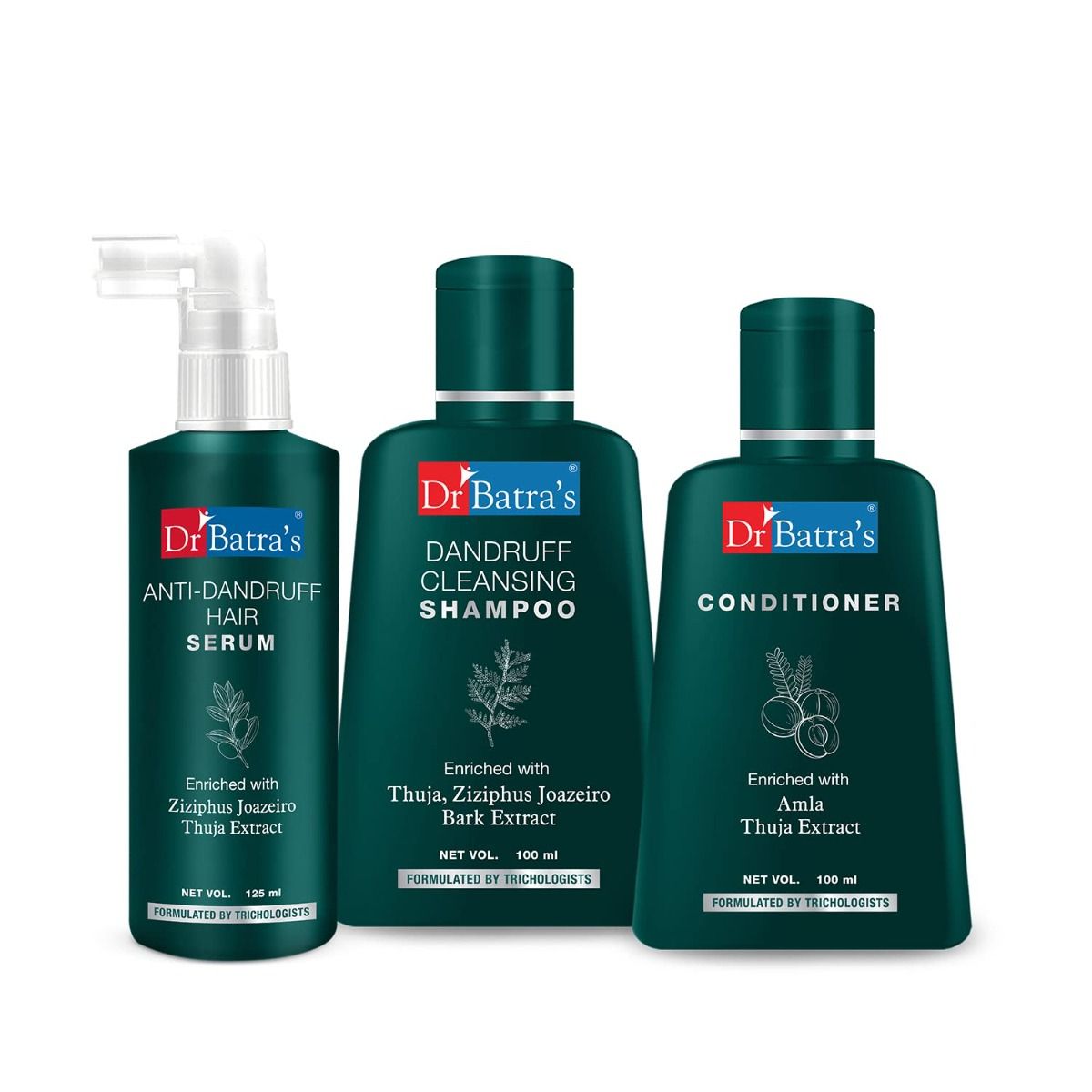     			Dr Batra's Dandruff Cleansing Shampoo And Anti Dandruff Hair Serum (Pack Of 3 For Men And Women)