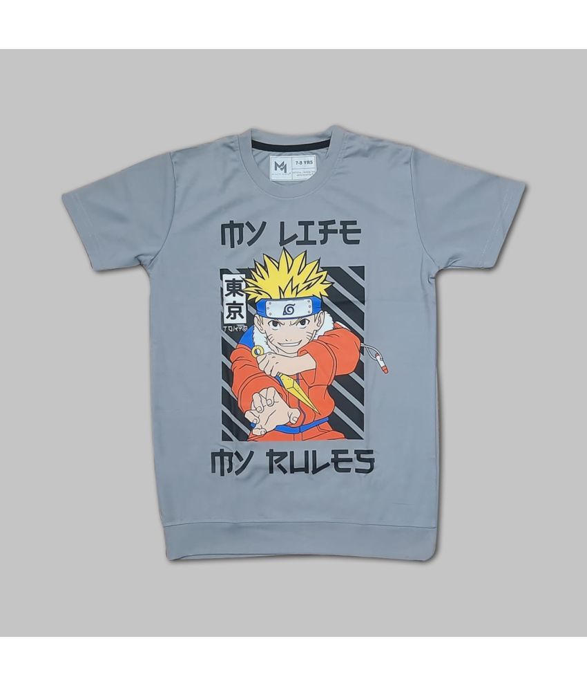     			MINUTE MIRTH - Grey Cotton Boy's T-Shirt ( Pack of 1 )