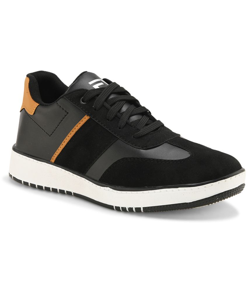     			Men Black lace up sneakers