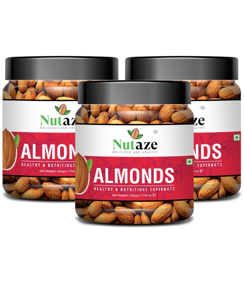     			Nutaze California Almonds Badam Giri 750g , (250g x 3)| Premium Nuts & Dry Fruits | Rich in Protein, Magnesium, Phosphorus, and Dietary Fibre