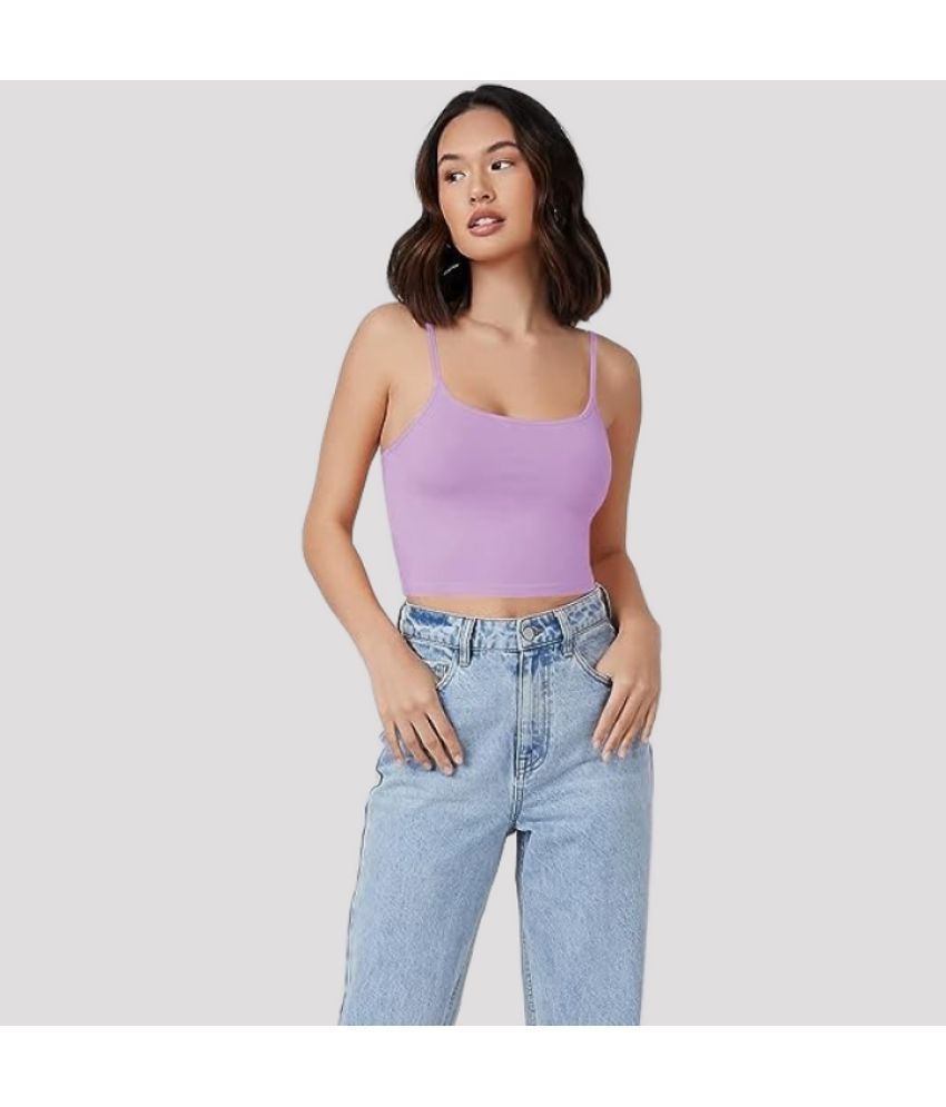     			PP Kurtis - Purple Cotton Women's Crop Top ( Pack of 1 )