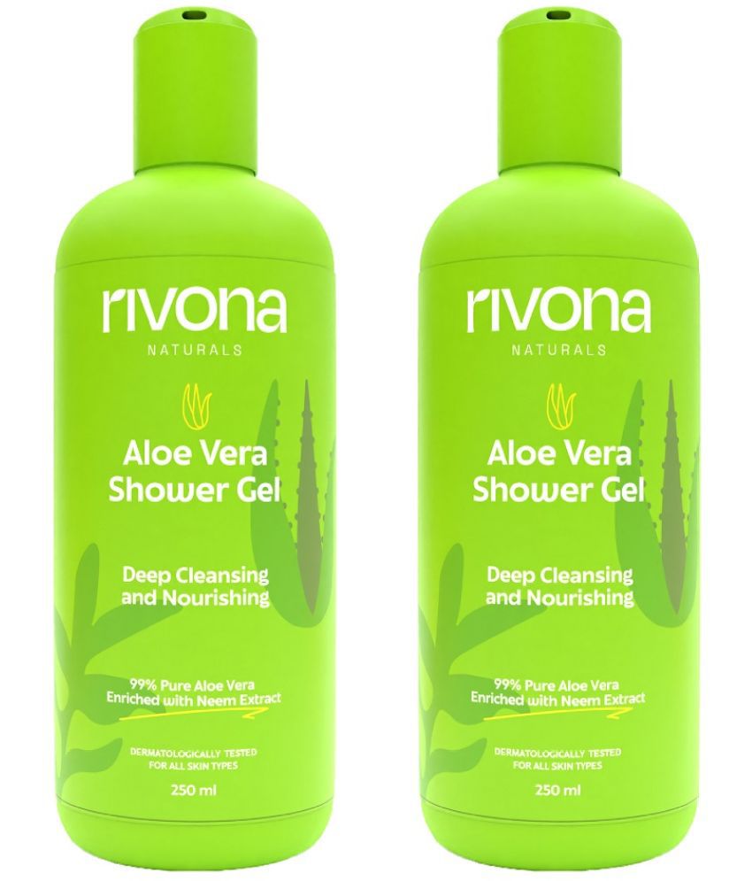     			RIVONA NATURALS Aloe Vera Shower Gel Aloe Vera + Neem Shower Gel 250 mL Pack of 2