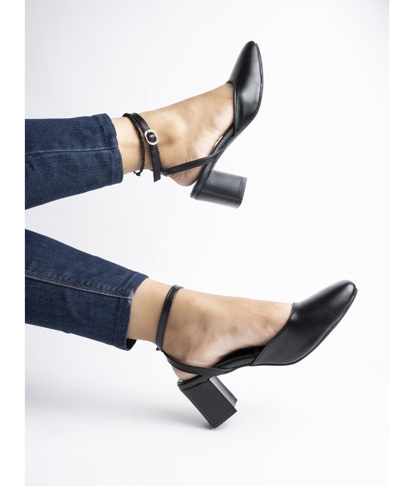     			Shoetopia Stylish Comfortable Black Heeled Pumps & Girls