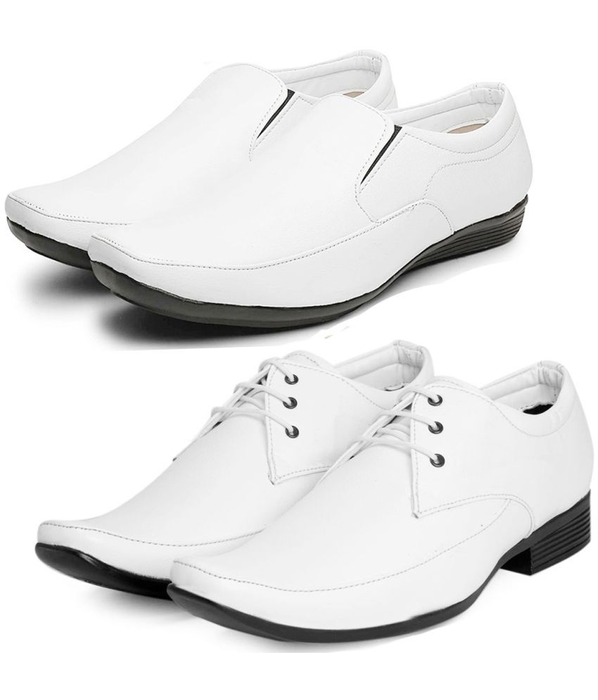     			vitoria - White Men's Slip On Formal Shoes