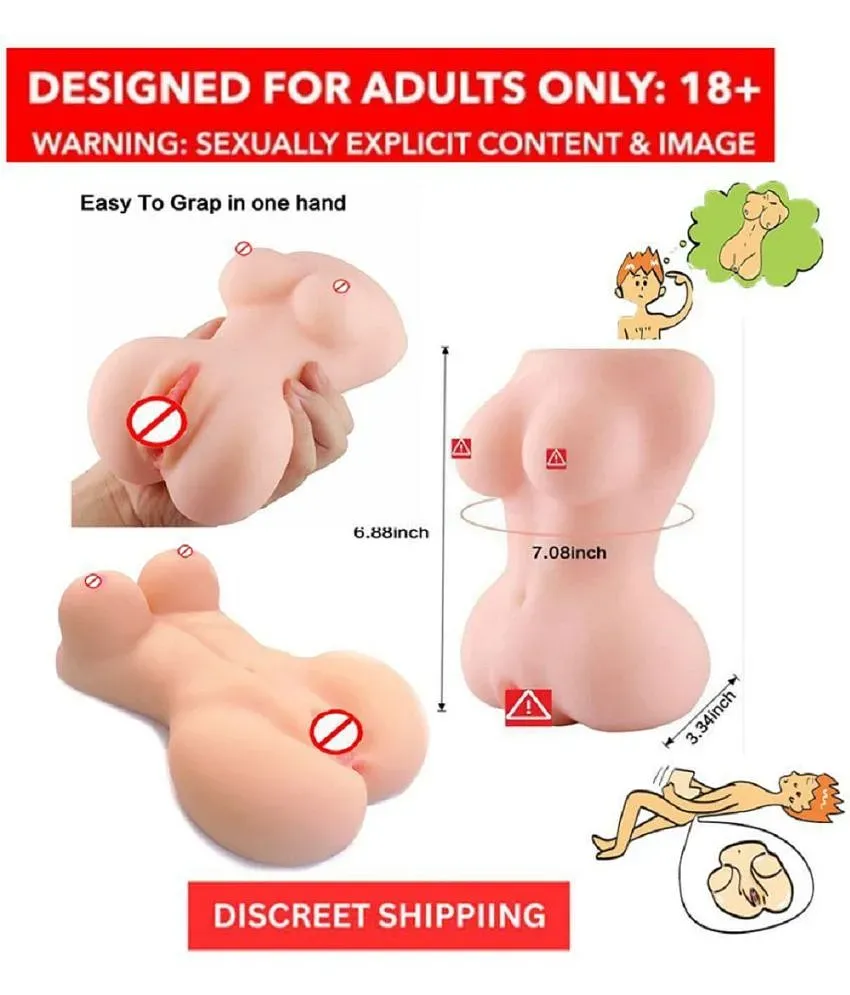 kAAMYOG - Half Body Mini Doll Silicone Pocket Pussy Sex Doll With Breast  And Anal For Masturbation Toy & Free Lube: Buy kAAMYOG - Half Body Mini  Doll Silicone Pocket Pussy Sex