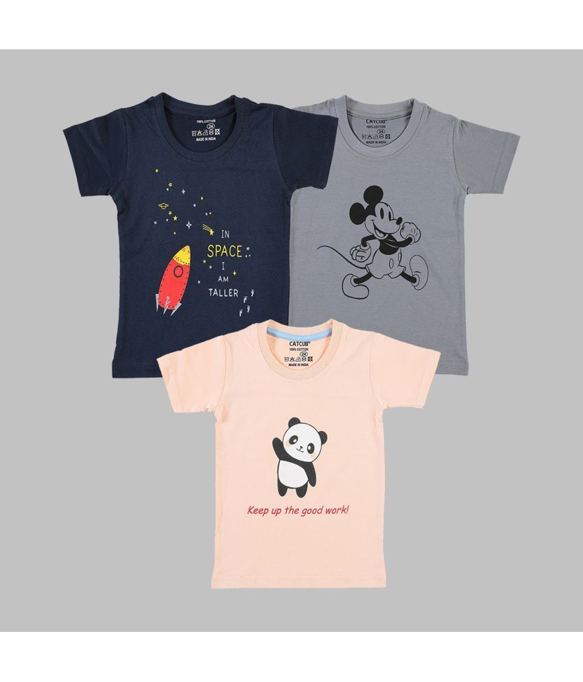     			CATCUB - Multi Unisex T-Shirt ( Pack of 3 )