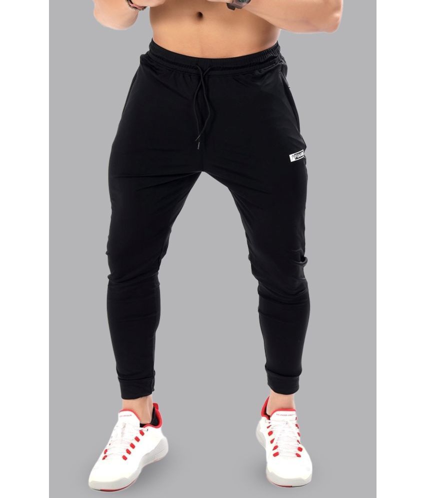     			Fuaark - Black Nylon Men's Sports Joggers ( Pack of 1 )