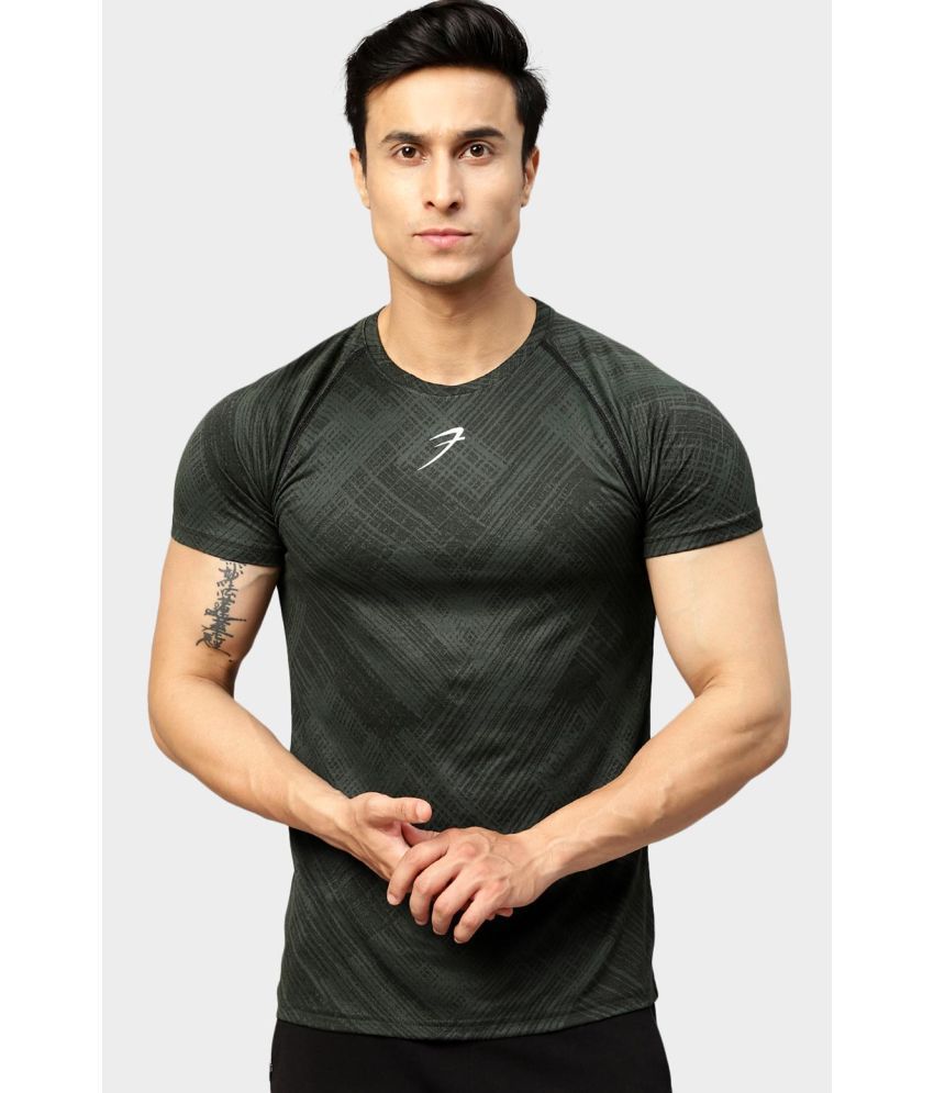     			Fuaark - Green Polyester Slim Fit Men's Sports T-Shirt ( Pack of 1 )