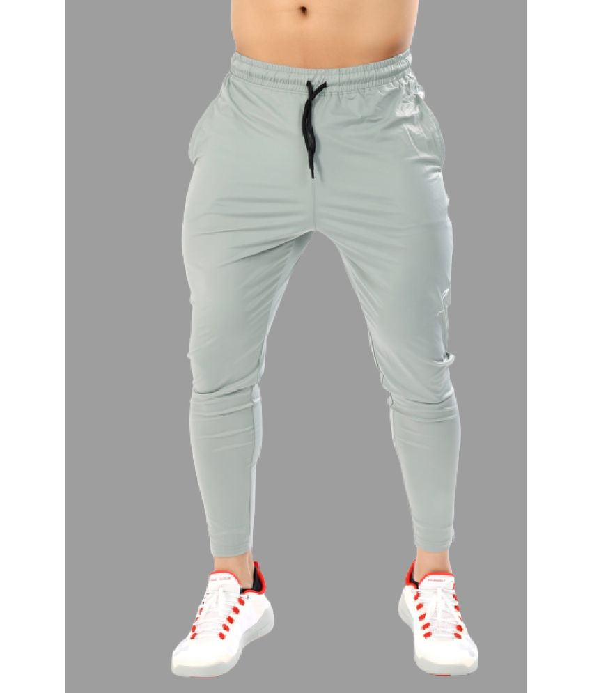     			Fuaark - Light Grey Nylon Men's Sports Trackpants ( Pack of 1 )