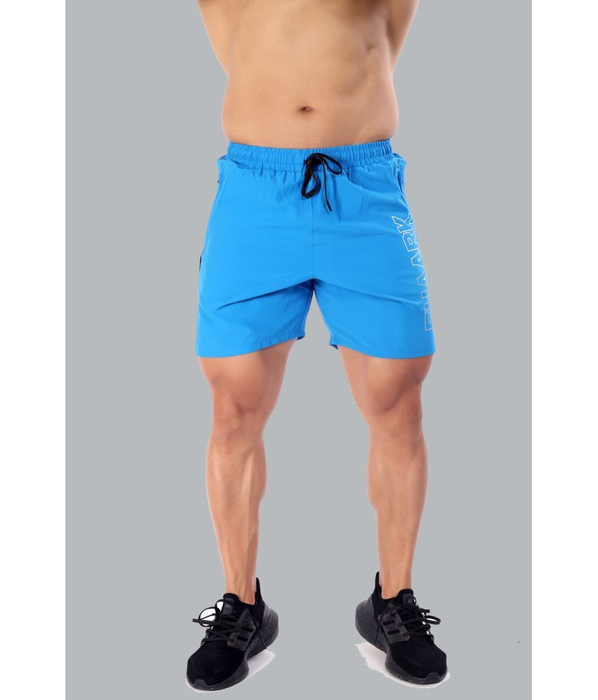     			Fuaark - Sky Blue Polyester Men's Gym Shorts ( Pack of 1 )