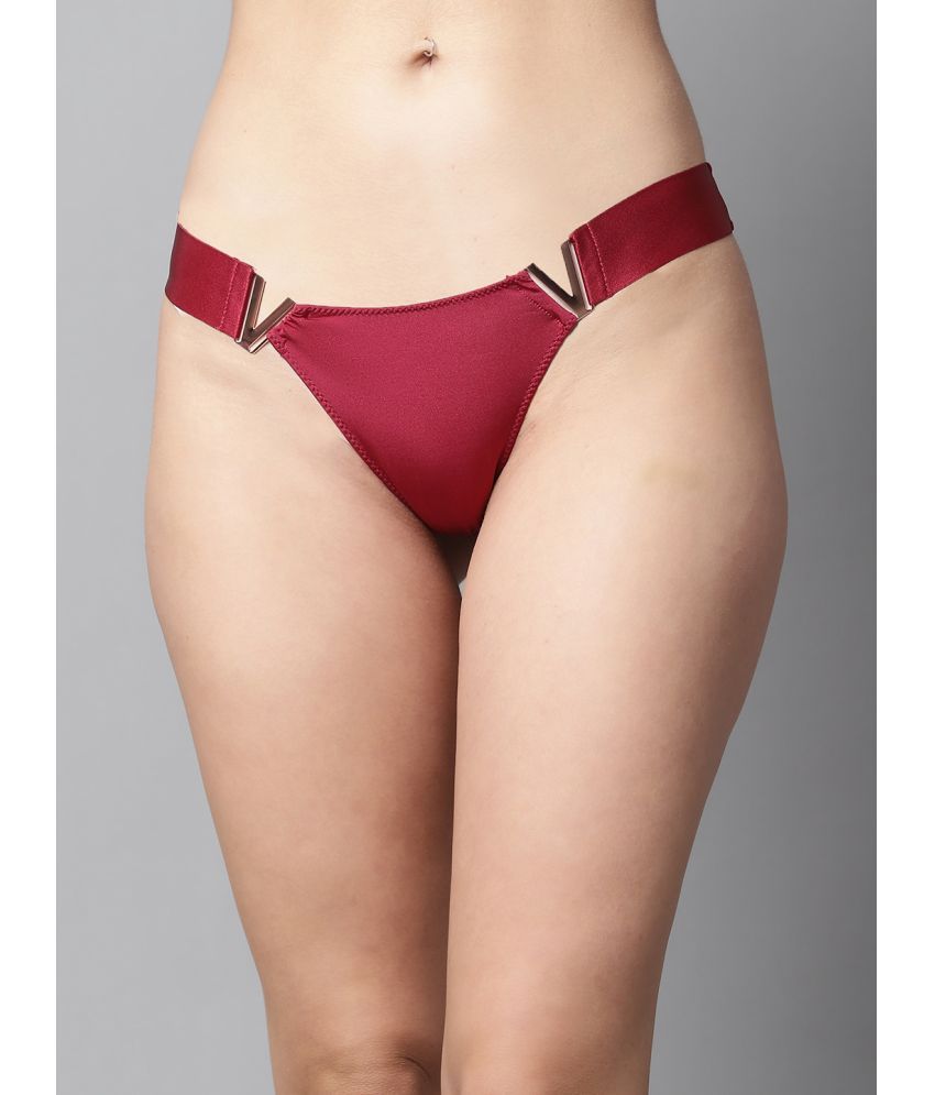     			PrettyCat - Red Polyester Solid Women's Thongs ( Pack of 1 )