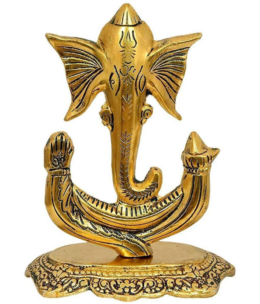     			TISYAA - Brass Lord Ganesha Idol ( 17 cm )