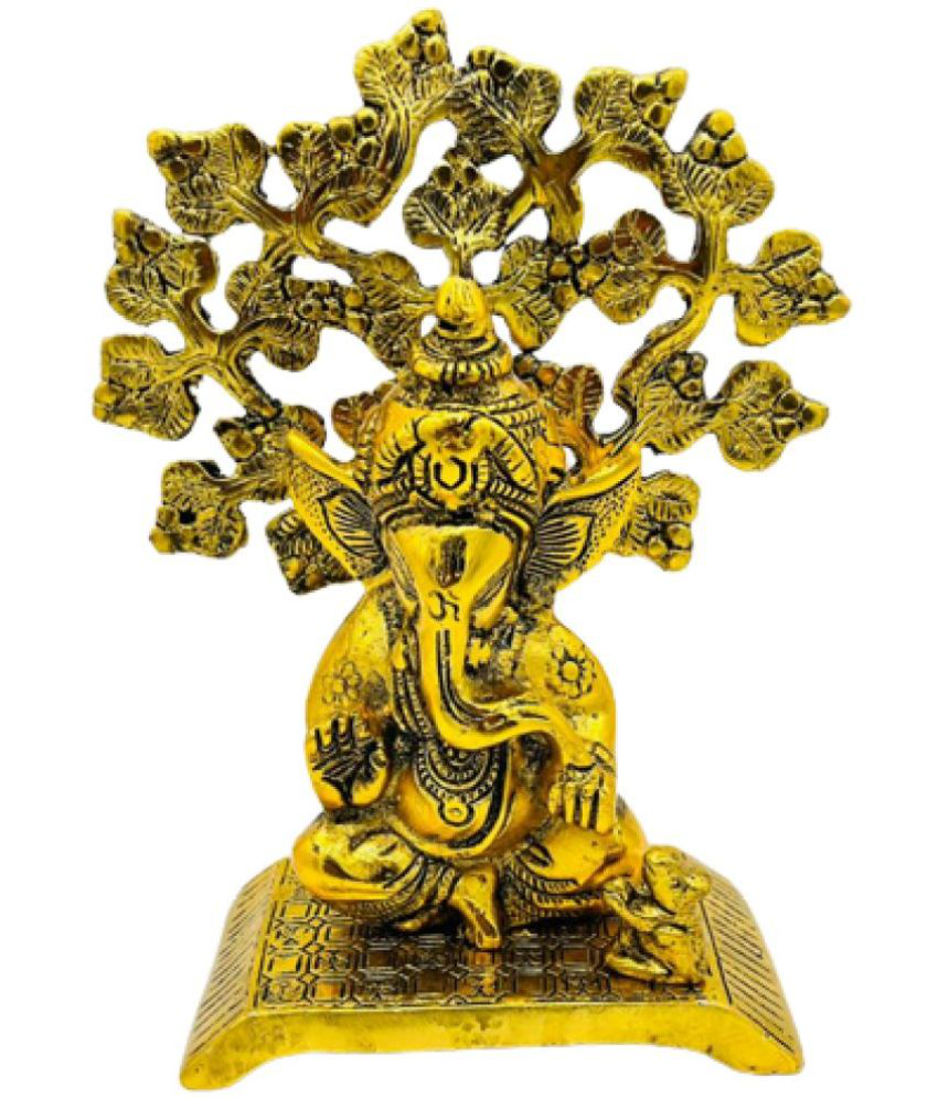     			VARKAUS - Brass Lord Ganesha Idol ( 20 cm )