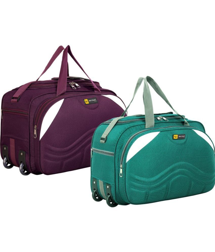     			Waycraft - 55 Ltrs Green Polyester Duffle Trolley