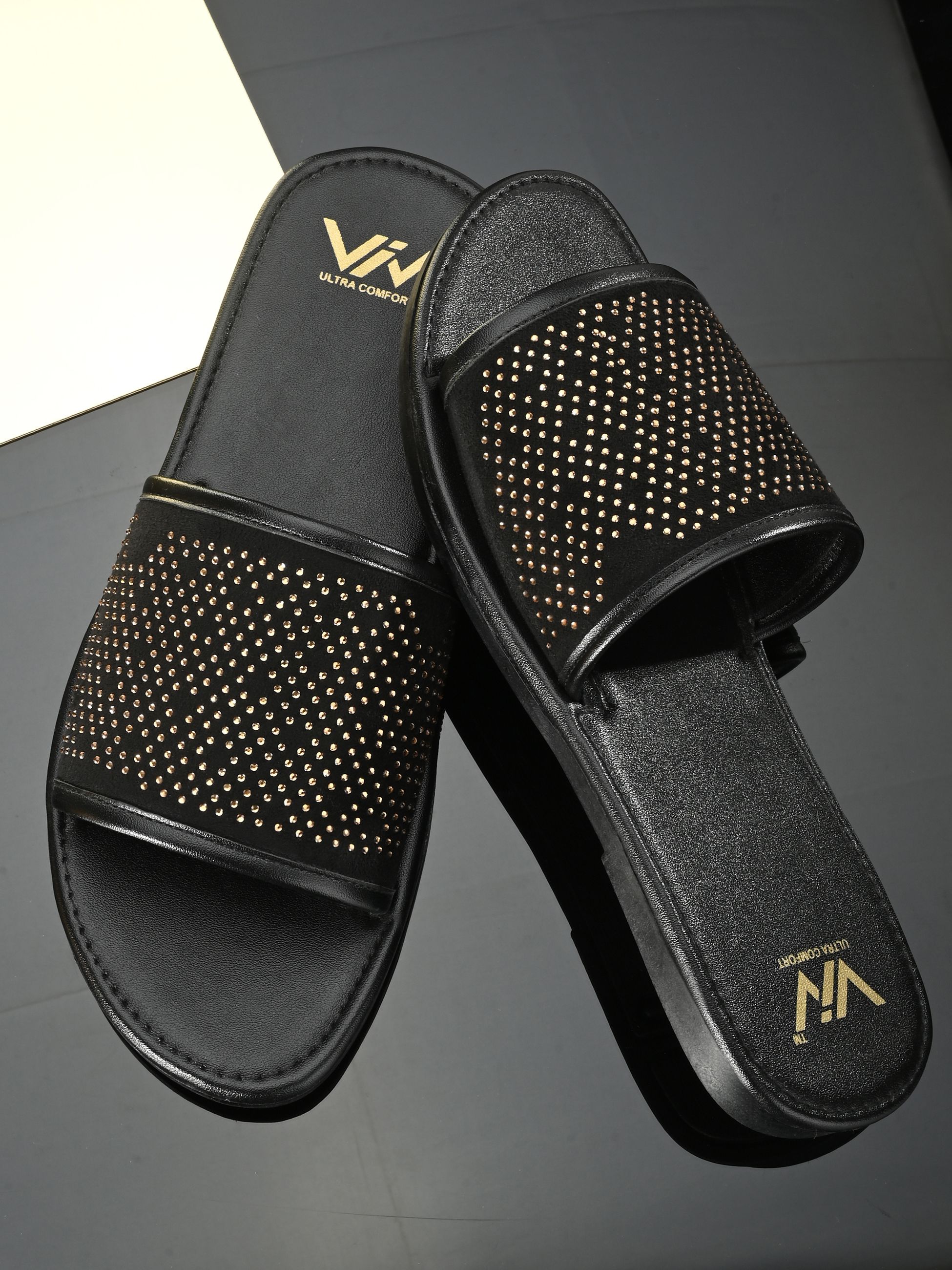 viv - Black Men's Slide Flip Flop