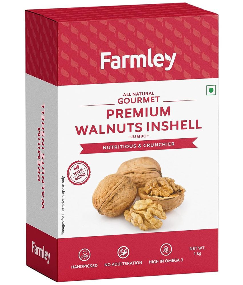     			Farmley Jumbo California Walnut Inshell Farmley Monocarton 1kg (Pack of 1)