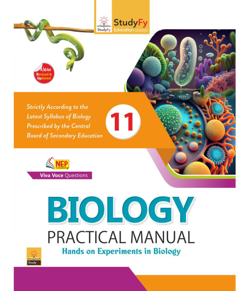    			StudyFy CBSE Class 11th Biology Lab Manual for 2024 Exam