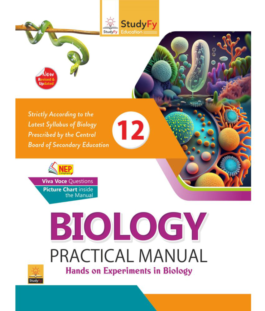     			StudyFy CBSE Class 12th Biology Lab Manual for 2024 Exam